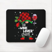 Wine Lover Gnome Red Buffalo Plaid Matching Family Mousepad (Mit Mouse)