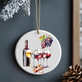 Wine Lover Grape Vineyard Keramik Ornament