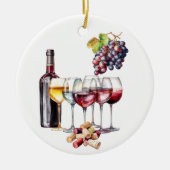Wine Lover Grape Vineyard Keramik Ornament (Vorne)