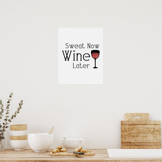 Wine Lover Gym Workout Poster (Küche)