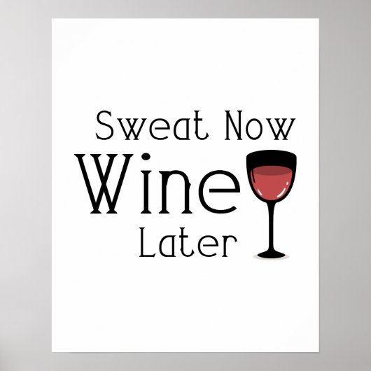 Wine Lover Gym Workout Poster (Vorne)