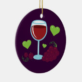 Wine Lover Keramik Ornament (Rechts)