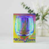 Wine Lover Postkarte (Stehend Vorderseite)