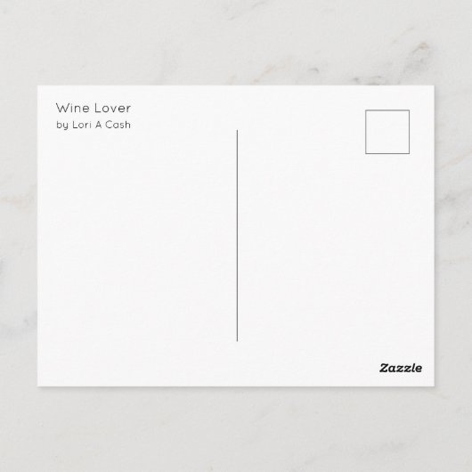 Wine Lover Postkarte (Rückseite)