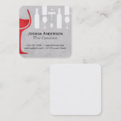 Wine Lover Quadratische Visitenkarte (Vorne/Hinten)