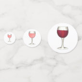 Wine Lover Red Glassine Weinkeller Cocktail Party Konfetti (Rückseiten)