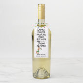 Wine Lover Reindeer Names Funny Christmas Flaschenanhänger (Auf Flasche)