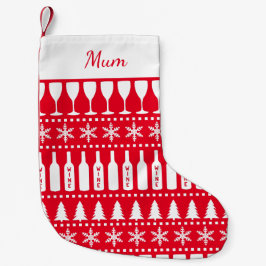 Wine Lover Ugly Christmas Sweater Red Kleiner Weihnachtsstrumpf