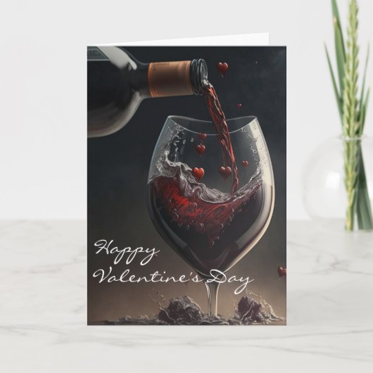 Wine Lover Valentine Karte (Vorderseite)