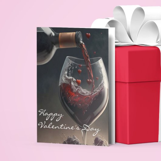 Wine Lover Valentine Karte