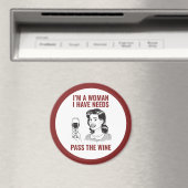 Wine Lover Women Magnet (In Situ (Geschirrspüler))