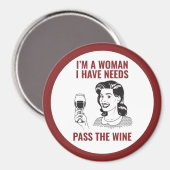 Wine Lover Women Magnet (Vorderseite/Rückseite)