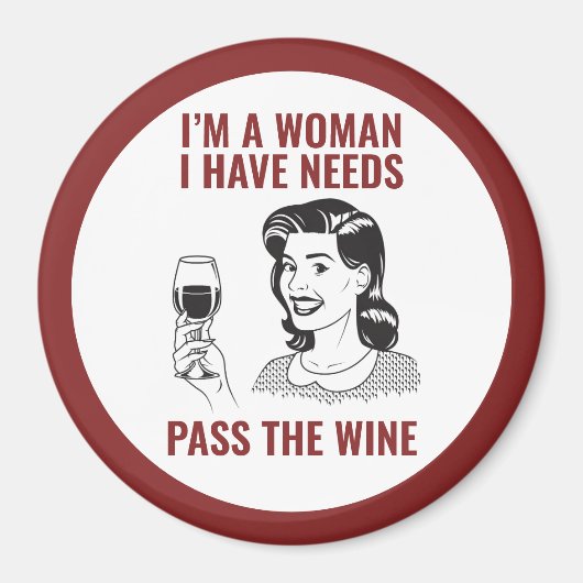 Wine Lover Women Magnet (Vorne)