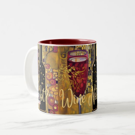 Wine Lover Zweifarbige Tasse (Vorderseite Links)