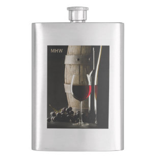 Wine Lover's custom monogram flask Flachmann