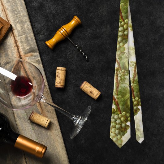 Wine Lovers Elegantes Traubenmuster Design Krawatt Krawatte