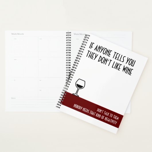 Wine Lover's Large Red Planner Planer (Anzeige)