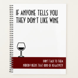 Wine Lover's Large Red Planner Planer