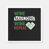 Wine Mahjong Wine Repeat Tile Based Chinese Game G Serviette (Vorderseite)
