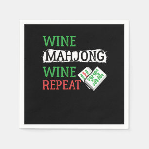 Wine Mahjong Wine Repeat Tile Based Chinese Game G Serviette