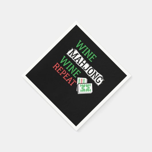 Wine Mahjong Wine Repeat Tile Based Chinese Game G Serviette (Ecke)