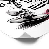 Wine Make Me Feel Less Murdery Funny Gothic Witch  Poster (Ecke)