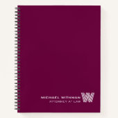 WINE Minimal Monogram Initial GESCHÄFTSBEREICH Notizblock (Vorderseite)
