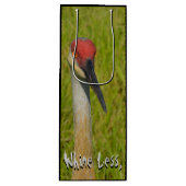 Wine more Whine less Funny Sand Hill Geschenktüte Für Weinflaschen (Vorderseite)