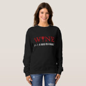 Wine n A Hug in a Glass Funny Wino Shirt (Vorne ganz)