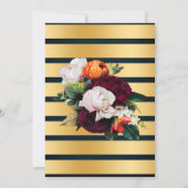 Wine Navy Bubbles & Bourbon Couples Dusche Hochzei Einladung (Rückseite)