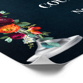 Wine Navy Bubbles & Brews Begrüßung Poster (Ecke)