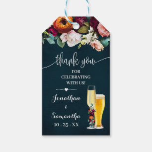 Wine Navy Bubbles & Brews Polterabend Gefallen Geschenkanhänger