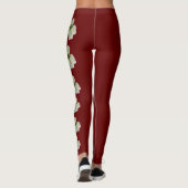 Wine North Carolina Staat Blume Dogwood Leggings (Rückseite)