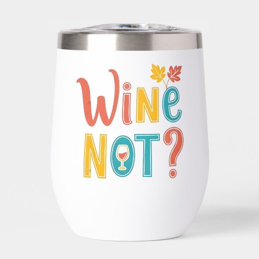 Wine Not Funny Retro Autumn Typography (Vorderseite)