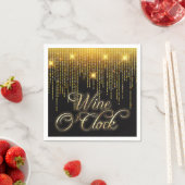 Wine O'Clock Gold Glitz Serviette (Beispiel)