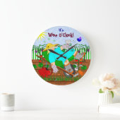 Wine O'Clock in the Garden Große Wanduhr (Zuhause)