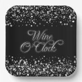 Wine O'Clock Pappteller (Vorderseite)