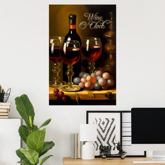Wine O'Clock Poster (Heimbüro)