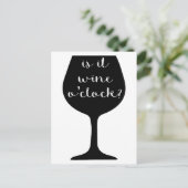Wine O'Clock Postkarte (Stehend Vorderseite)