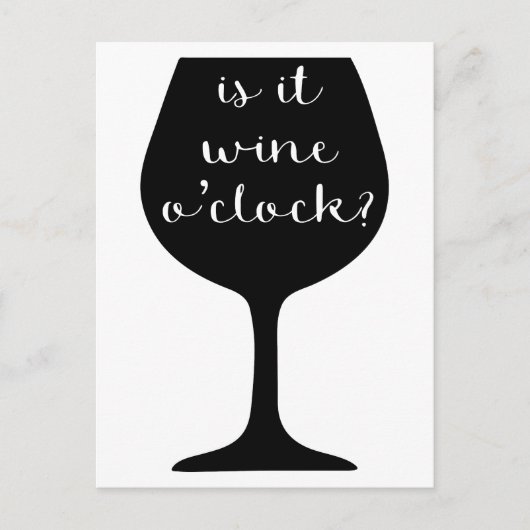 Wine O'Clock Postkarte (Vorderseite)