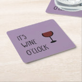 Wine O'Clock Rechteckiger Pappuntersetzer (angewinkelt)