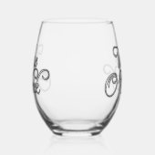 Wine O'Clock Silver Text Weinglas Ohne Stiel (Links)