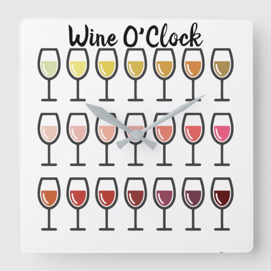 Wine O'Clock Wall Uhr (Vorderseite)