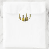 Wine Oh! Runder Aufkleber (Tasche)