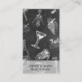 Wine Pattern Slate | Sommelier Visitenkarte (Vorderseite)
