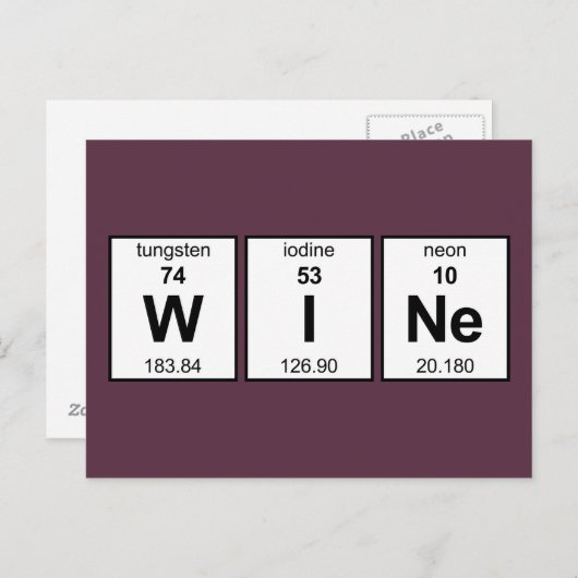 WINe Periodic Table Postkarte (Vorne/Hinten)