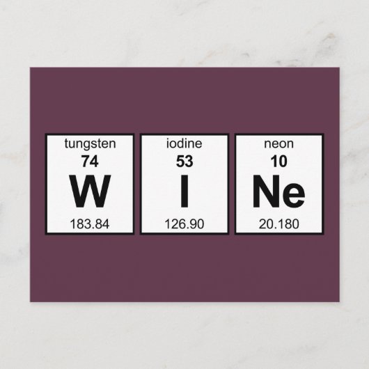 WINe Periodic Table Postkarte (Vorderseite)