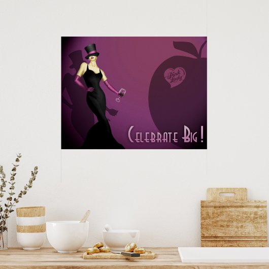 Wine Pink Lady Poster (Küche)
