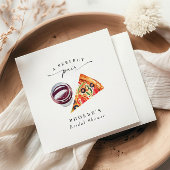 Wine & Pizza Perfect Pair Rehearsal Dinner Serviette