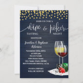 Wine & Poker Night Party Drinks Night Out Einladung (Vorderseite)